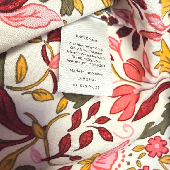 Talbots Modern Classic Button Down Shirt in Botanical Garden Print Size Large - Picture 5 of 5